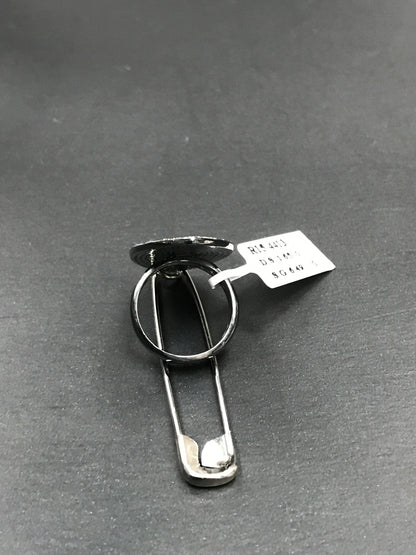 Diamond Oval Shape Diamond Ring, Pave Diamond Ring,Pave Ring, Approx 33 x 19mm. Sterling Silver