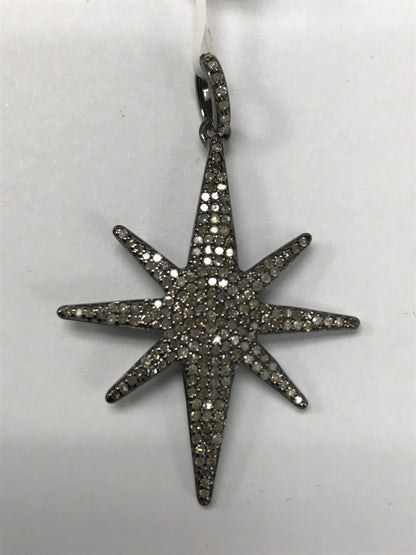 Star Burst Diamond Pendants & Charms Approx 33 x 43 mm