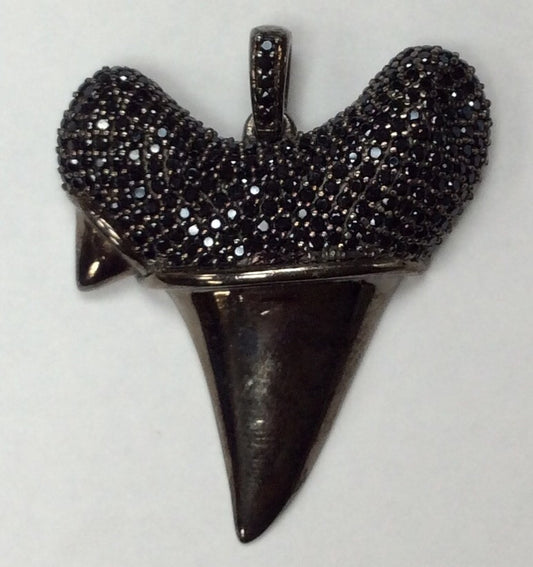 Shark Tooth BlackSpinel Charm