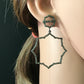 Diamond Silver Earring .925 Oxidized Sterling Silver Diamond Earring, Genuine handmade pave diamond Earring Size 2.40"(41 x 60 MM )