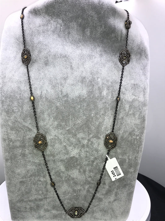 Opal Link Charm Necklace
