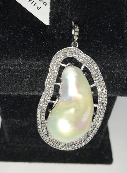 Pearl and Diamond Pendant