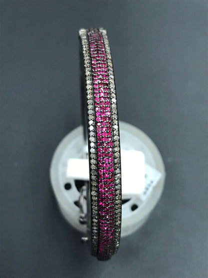 Diamond and Ruby Designer Bangles