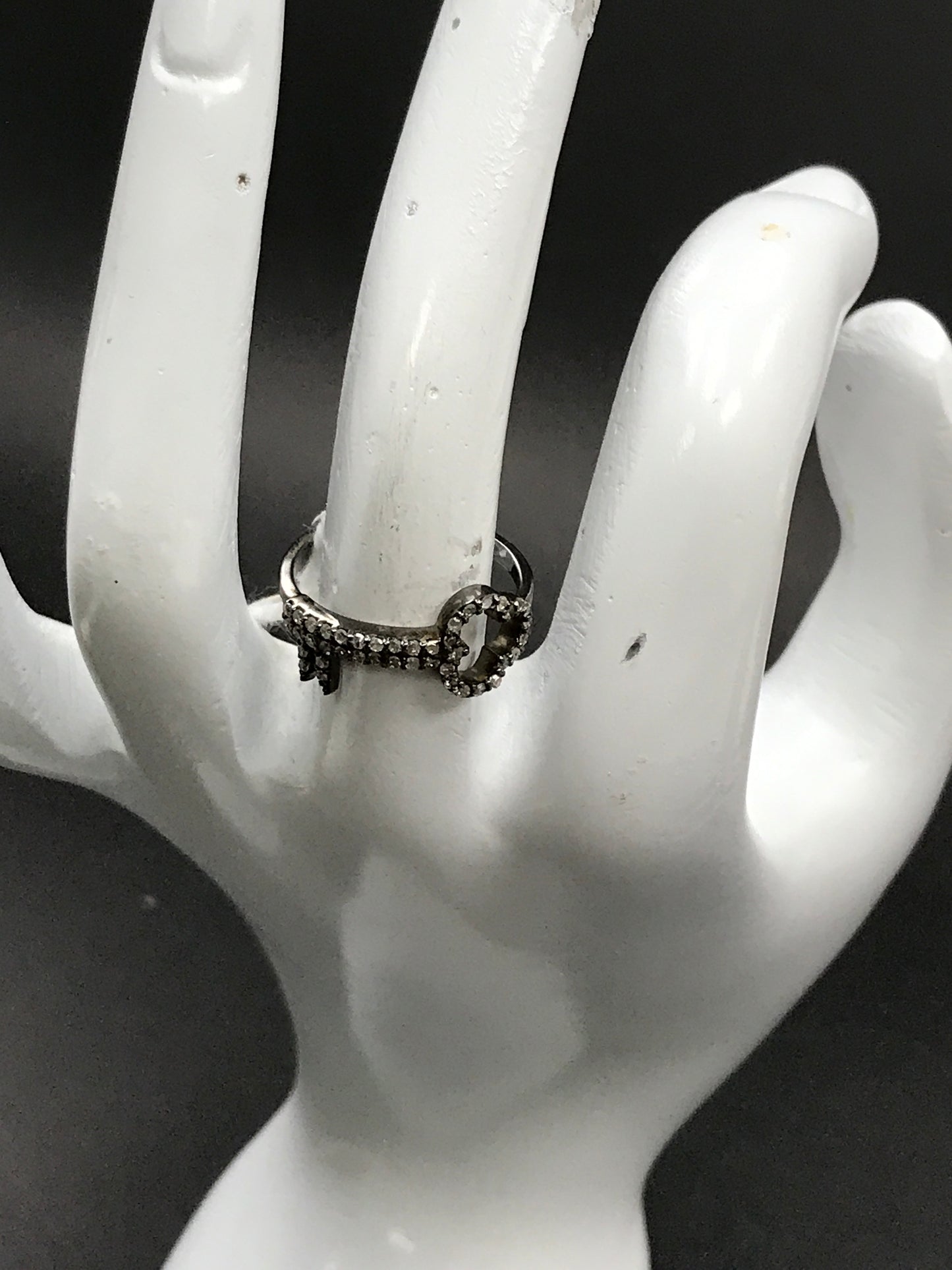 Key Shape Diamond Ring