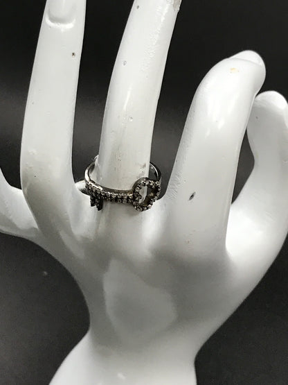 Key Shape Diamond Ring