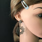 Diamond Silver Earring .925 Oxidized Sterling Silver Diamond Earring, Genuine handmade pave diamond Earring Size 2.64"(41 x 66 MM )