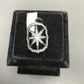 Diamond and Silver Black Rhodium Finish Ring