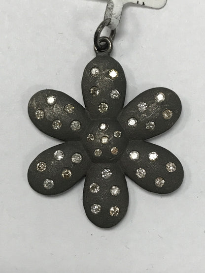 Flower Shape Diamond Pendants & Charm Approx 29 x 29 mm