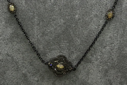 Opal and Diamond Designer long Chain Necklace