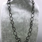 Black Spinel Link Chain Necklace