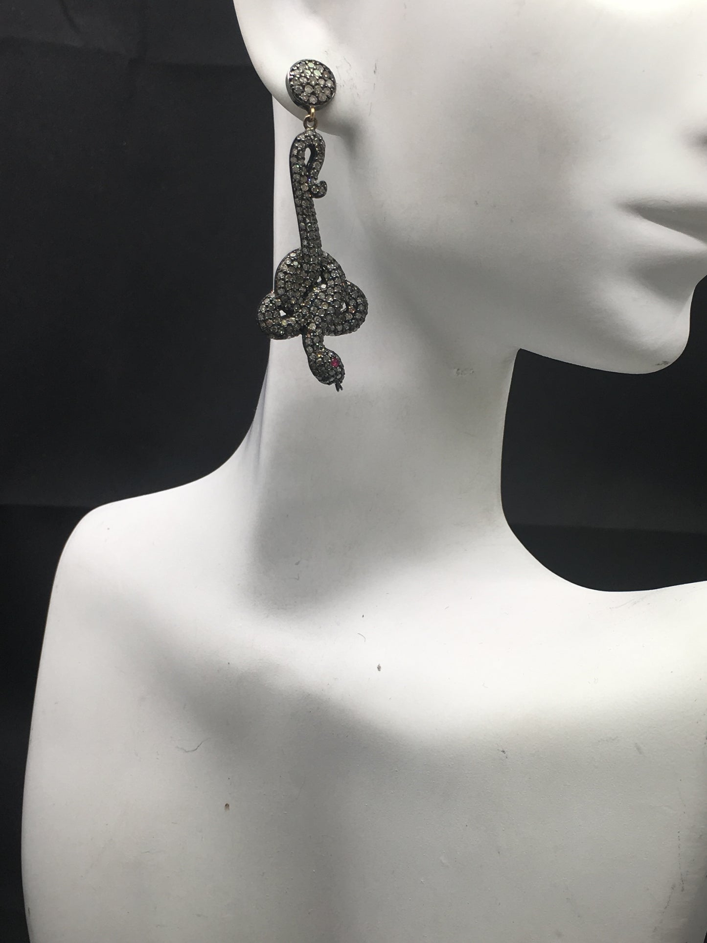Diamond Snake Earring