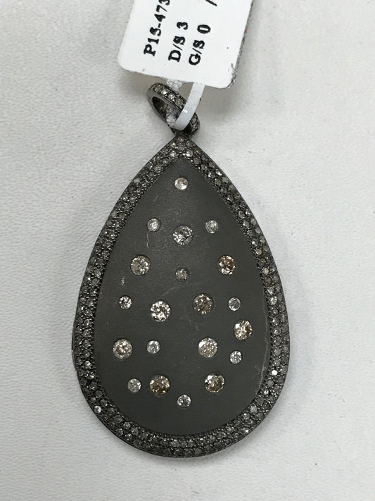 Water Droplet Shape Diamond Pendants & Charms