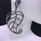 Diamond and Silver Black Rhodium Finish Earrings