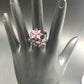 Diamond and Silver Ruby Black Rhodium Finish Ring