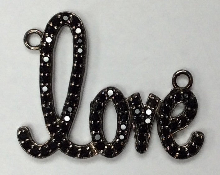 Love Black Spinel Charm