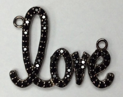 Love Black Spinel Charm