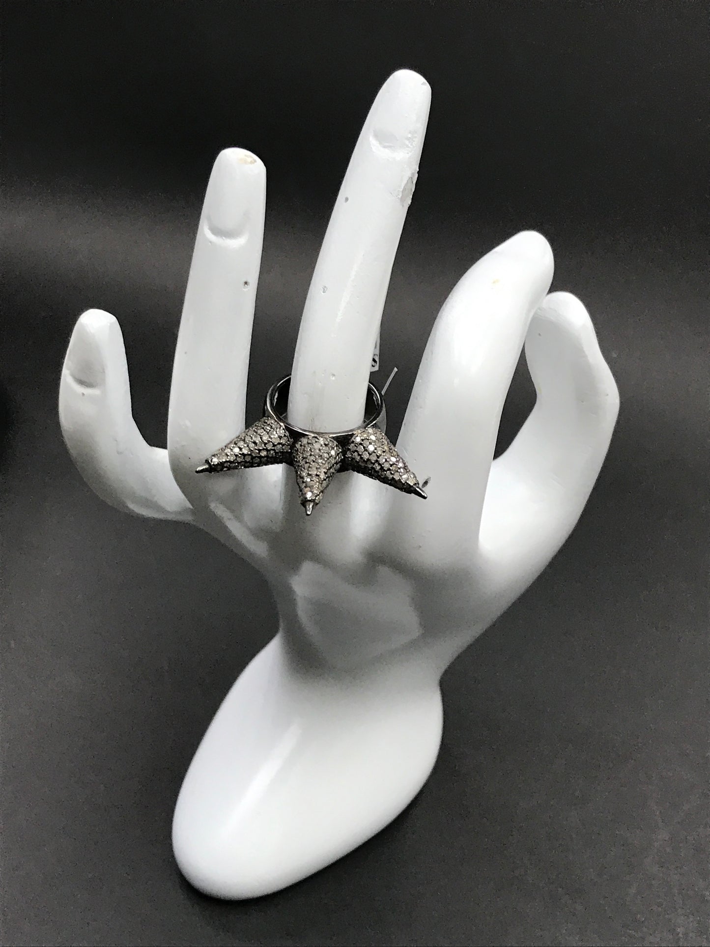 Triple Spike Diamond Ring