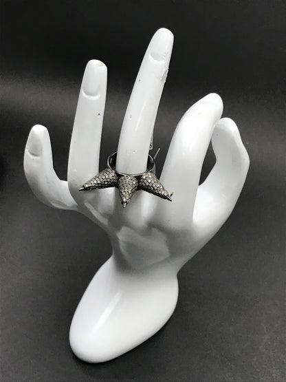 Triple Spike Diamond Ring