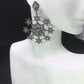 Diamond and Rainbow Moon Stone Earring