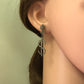 Dollar Diamond Silver Earring .925 Oxidized Sterling Silver Diamond Earring, Genuine handmade pave diamond Earring Size 1.80"(12 x 45 MM )