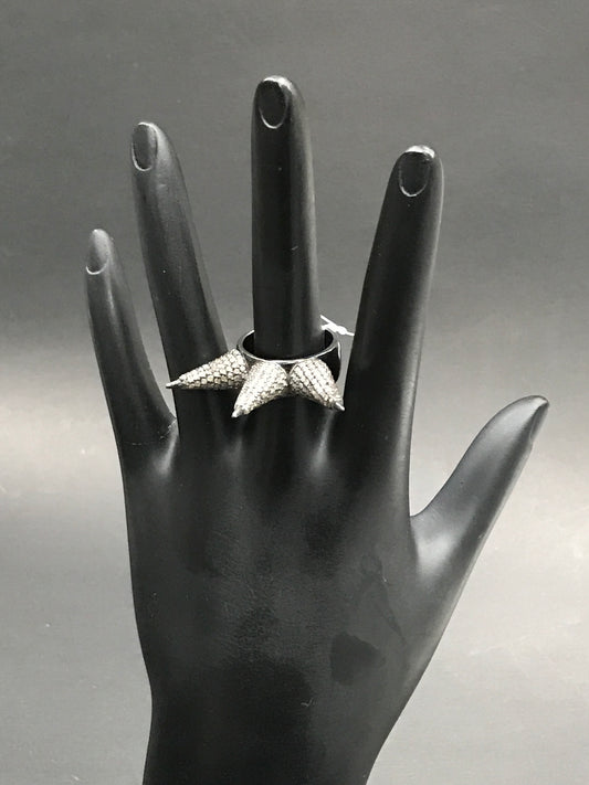 Triple Spike Diamond Ring