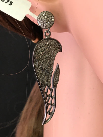 Angel Wings Diamond Earrings,
