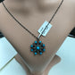 Sun Burst Shape Diamond Charm .925 Oxidized Sterling Silver Diamond Charms, Genuine handmade pave diamond Charm.