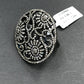 Diamond and Silver Black Rhodium Finish Ring