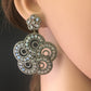 Diamond and White Rainbow Moon  Silver Earrings