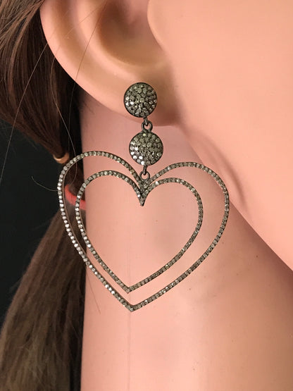 Heart Diamond Earring