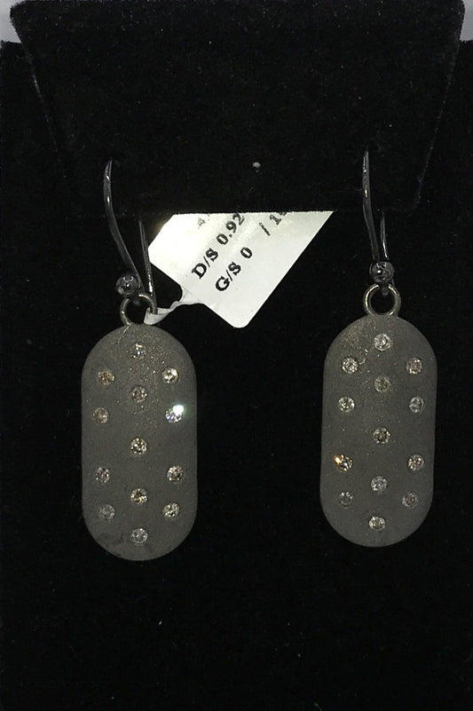 Rectangle Shape Diamond Earring