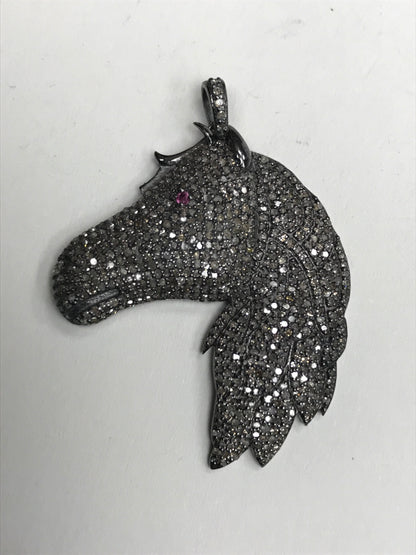 Horse Head Diamond Pendant