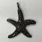 Star Fish Black Spinel Charm