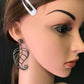 Diamond and Silver Black Rhodium Finish Earrings