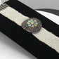 Opal and Diamond Designer Bracelet Pearl Woven