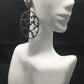 Diamond and Silver Ruby Black Rhodium Finish Earrings