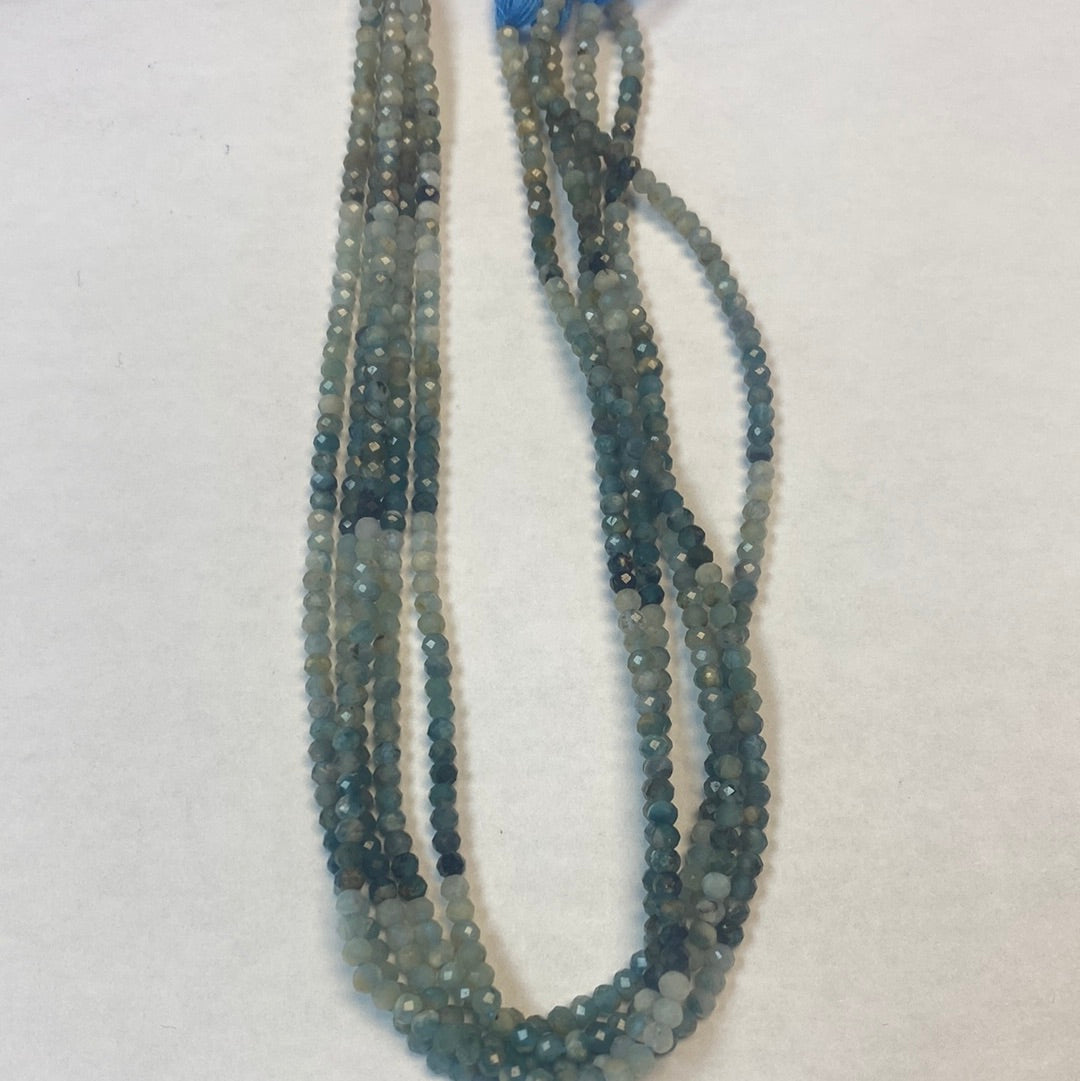 GRANDIDRITE NATURAL BEADS ROUND FACETED 3-4MM