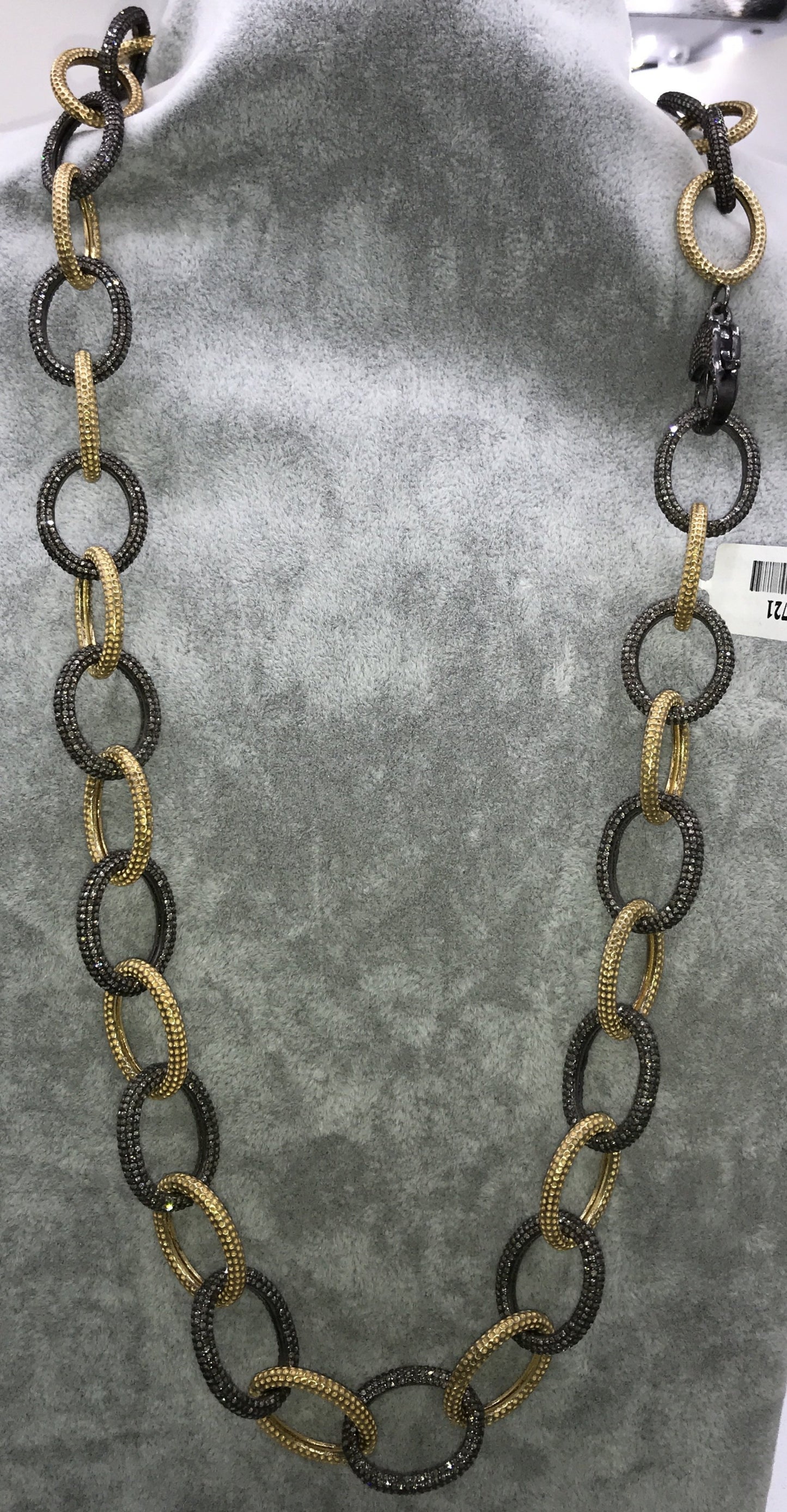 Oval Link Chain Diamond Necklace