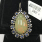 Opal and Blue Sapphire Pendant with Diamond