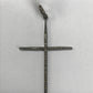 Diamond Cross Pendant, Pave Diamond Pendant,Pave Cross Necklace, Appx 58 x 35mm. Sterling Silver