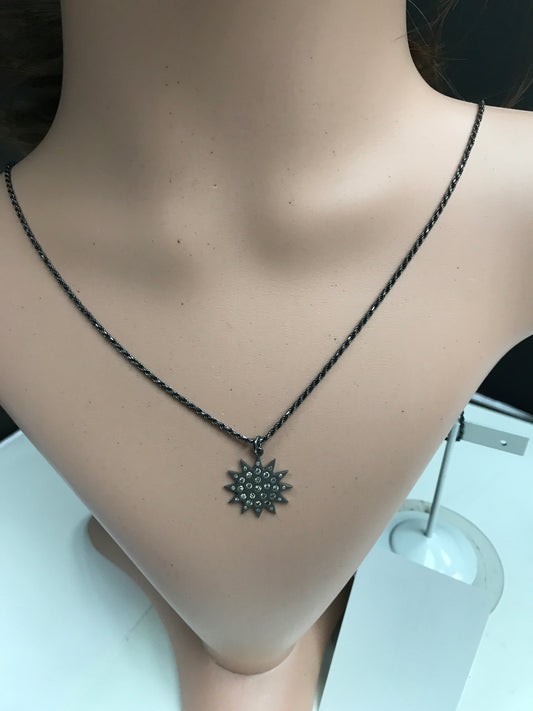 Sun Burst Diamond Pendant