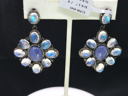 Opal Embedded Diamond Earring