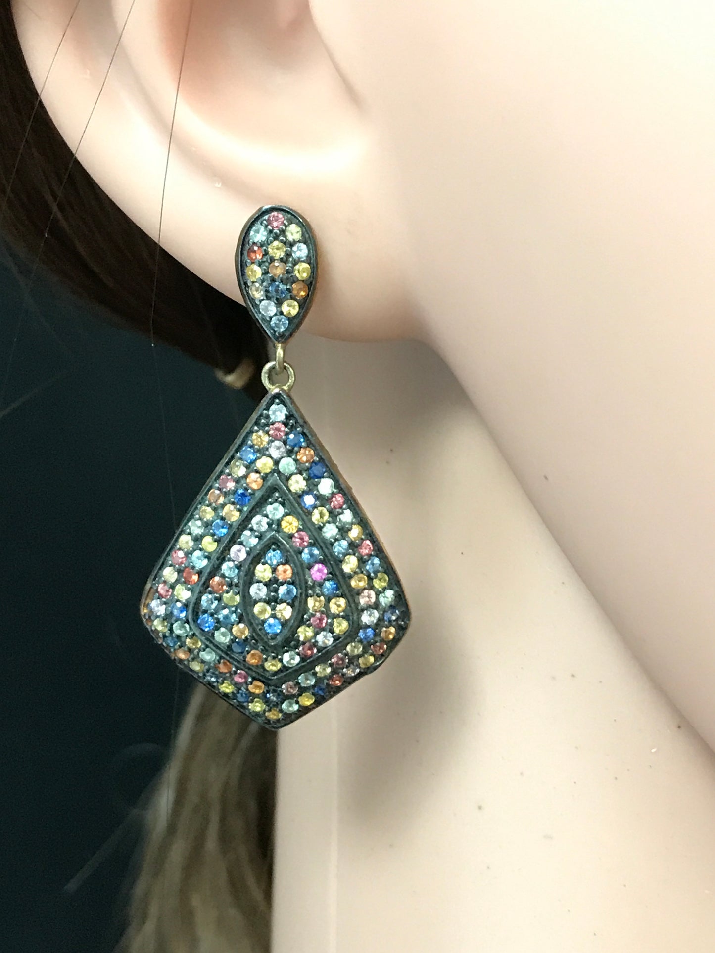 Multi Sapphire Earrings