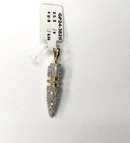 14K Solid Gold Diamond Pendants