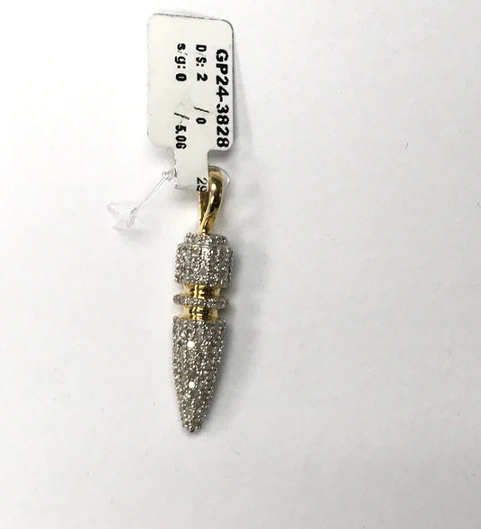 14K Solid Gold Diamond Pendants