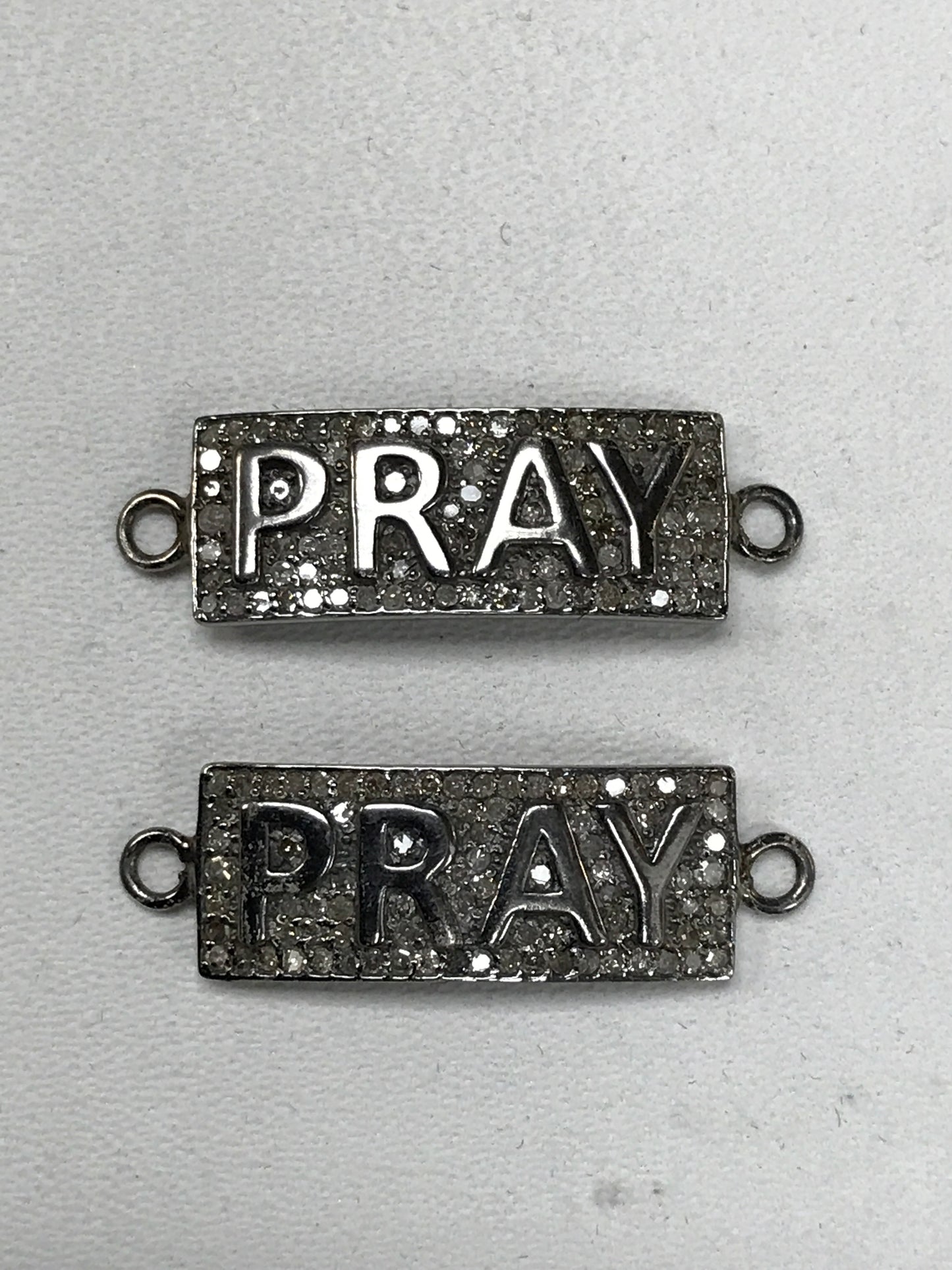 Pray Curve Plate Diamond Pendants & Charms