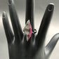Diamond and Ruby Silver Black Rhodium Finish Rings