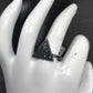 Triangle Black Spinel Ring