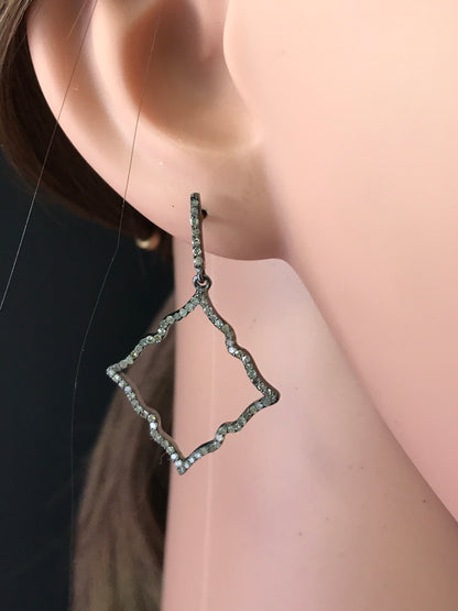 Diamond Silver Earring