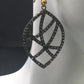 Diamond and Silver Black Rhodium Finish Earring